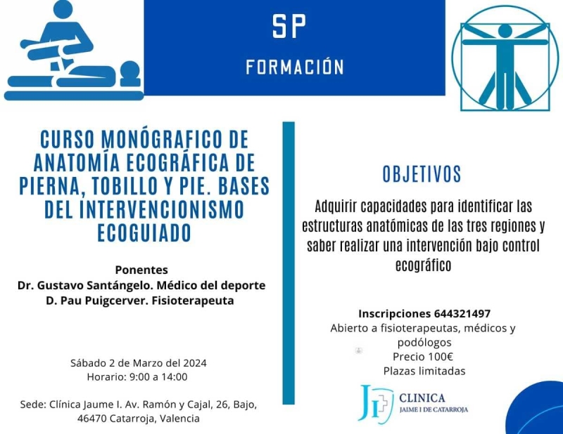 Exclusivo curso de anatomía ecográfica - Clínica Jaime I Catarroja, Valencia